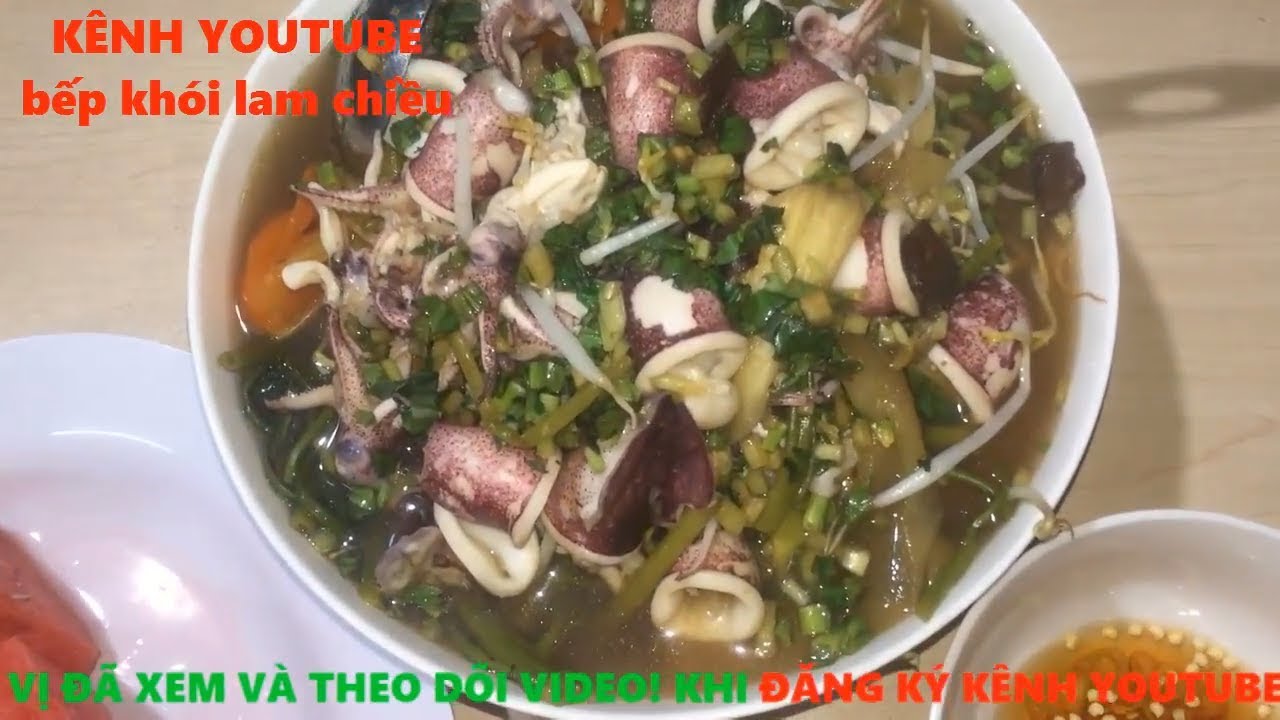 Nấu ăn # Cách nấu món canh chua mực ngọt mát #mónngonmỗingày#
