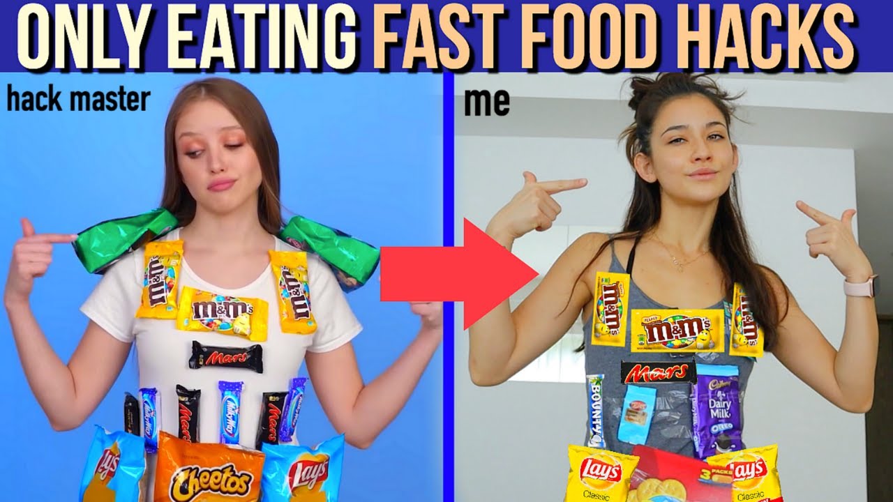 I Only Ate FAST FOOD HACKS For 24 Hours and this happened ...