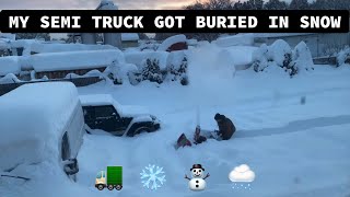 POV Trucking SUCKS I Got Hit Hard By Snow Storm🌨 Real Bad With Two Blown Tires Trucking Life😓