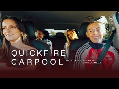 MG x Arsenal Women | Quickfire Carpool Episode 2 with Williamson, Holmberg and Kelly
