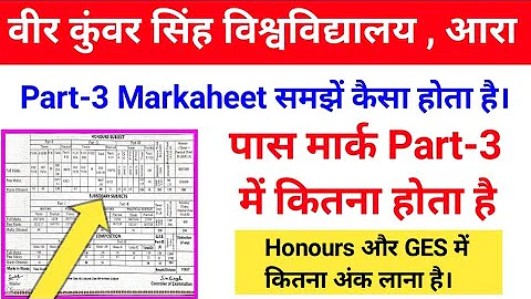 VKSU Part 3 Exam Result Markaheet Understand || How many marks are required to get Honours and Ge...