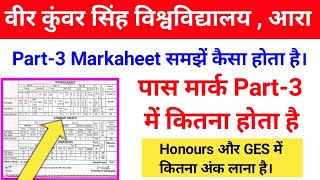 Vksu Part 3 Exam Result Markaheet समझें || Honours और Ges कितना मार्क्स लाना होता है || जानें सभी