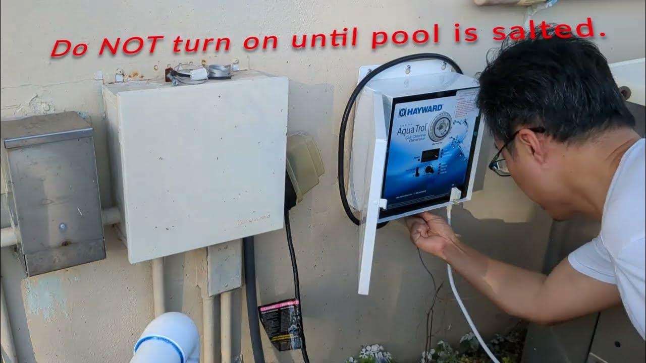 Hayward salt chlorine generator install 2 - YouTube