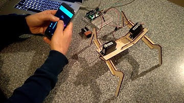 4-Legged two-servo walking Arduino robot controlled by Blynk