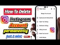 How to Delete Instagram Account Permanently2022||Insta ID kaise delete kare