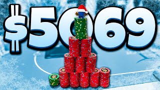 We hit BACK to BACK SETS in CRAZY $2/5 GAME!! GIVEAWAY WINNERS ANNOUNCED! | Wolfmas Poker Day #12