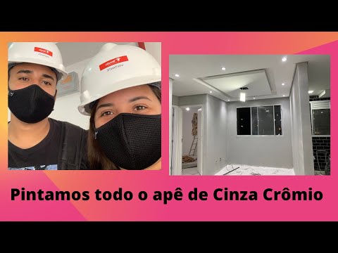 Pintamos todo o apartamento de Cinza Crômio | Planta de Canto | apartamento Tenda #tenda #reforma