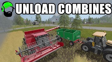 Farming Simulator 17 Courseplay Tutorial - How to unload a combine