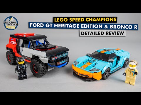 LEGO Speed Champions 76905 Ford GT Heritage Edition and Bronco R detailed building review