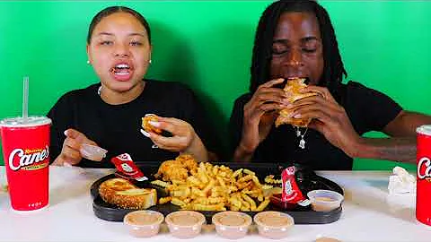 MOST POPULAR FOOD from RAISING CANES! Sauce + Fried Chicken Tenders + Fries MUKBANG | Eating Show