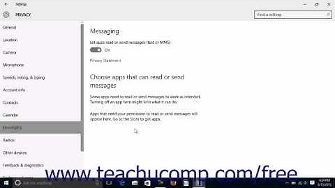 Windows 10 Tutorial Messaging Privacy Settings Microsoft Training