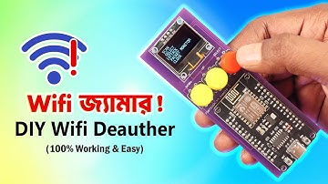 WIFI জ্যামার!!😬 WIFI JAMMER or Deauther using ESP8266 with BIN File! | JLCPCB