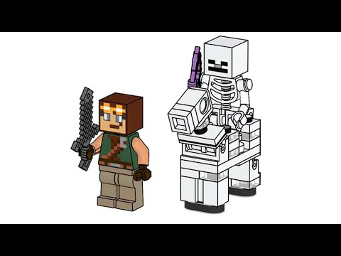 YouTube thumbnail: LEGO Instructions - Minecraft - 662509 - Hero with Skeleton Horseman - Magazine Gift