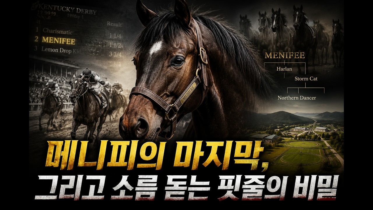 메니피의 마지막, 그리고 소름 돋는 핏줄의 비밀 [메니피 2편]#메니피 #경마 #말혈통 #한국경마 #피는강물처럼흐른다# #경마이야기#동물다큐