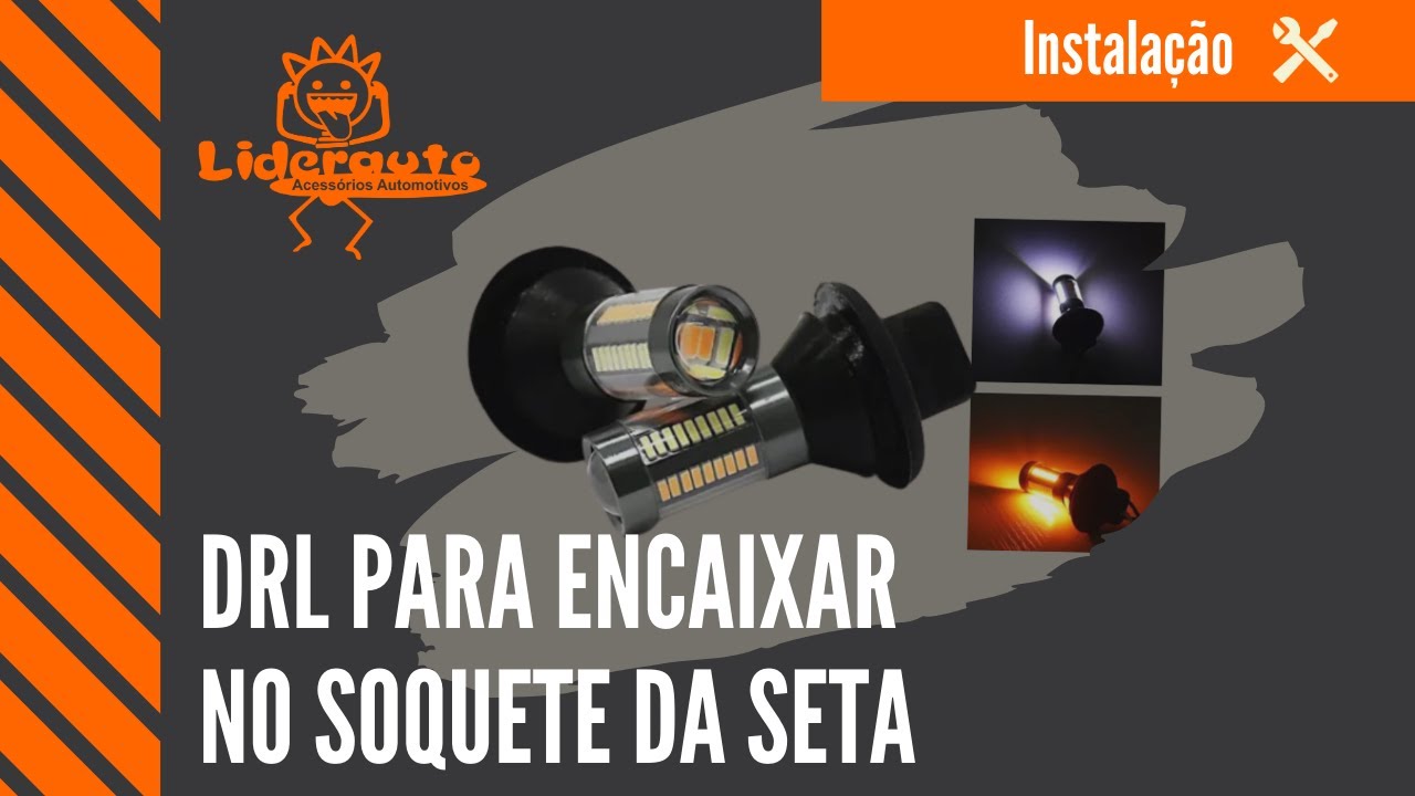 DRL Luz Diurna 2 em 1 Encaixe no Soquete da Seta