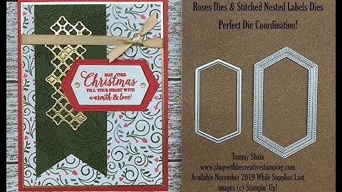 Roses Dies and Stitched Nested Labels Dies Coordination