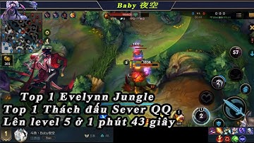Evelynn Tốc chiến | Top1 Tháchđấu Sv QQ + Top1 Eve | Cách farm 6 bãi rừng cực nhanh, lên lv5 ở 1p43s