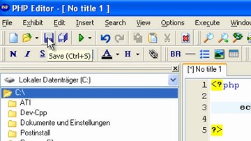 PHP Tutorial deutsch #2: erstes PHP Programm / Hallo Welt