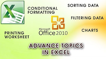 Microsoft Excel 2010 Tutorial for Beginners #2 - Sorting, Filtering, Conditional formatting, Charts