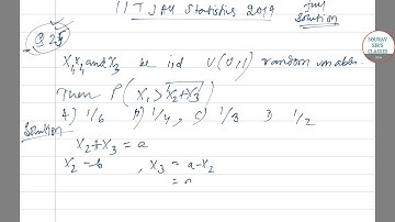 Solutions to IIT JAM question paper 2019 for admission in statistics. Contact 9836793076