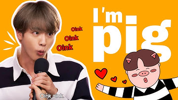 BTS: LA MEJOR RESPUESTA DE JIN (I´M PIG) + Stickers for ARMY