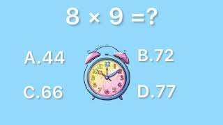Multiplication table quiz for kids