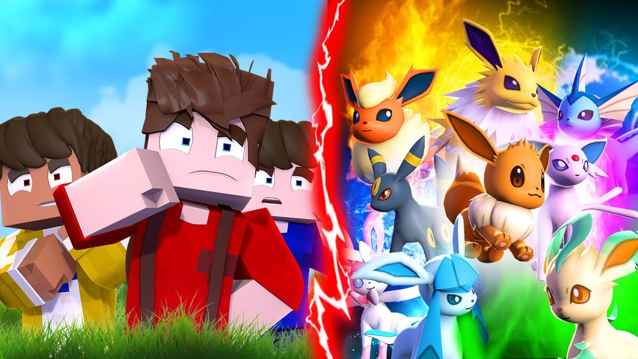 Minecraft: NOVAS EVOLUÇÕES DO EEVEE! *dragão,fantasma e muito mais