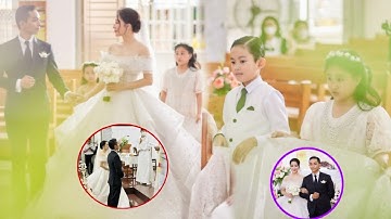 Chiều 18/12: Lễ cưới xúc động của Khánh Thi - Phan Hiển tại nhà thờ: 2 con nâng váy cưới