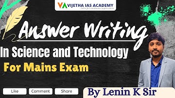 Answer Writing  | Science & Technology | General Studies | UPSC CSE | Vijetha IAS Academy
