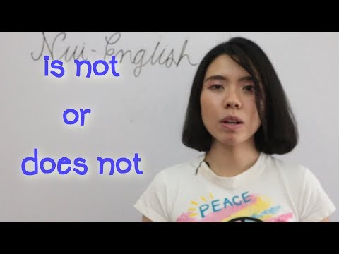 is not vs. does not difference verb to be verb to do ESL Writing Lesson Explained in English