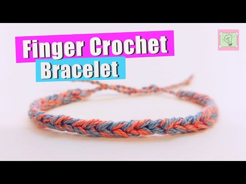 How to Crochet a Cuff Bracelet | Citrus Sunshine Crochet Bracelet - YouTube