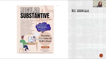 Regular & Substantive Interaction Showcase