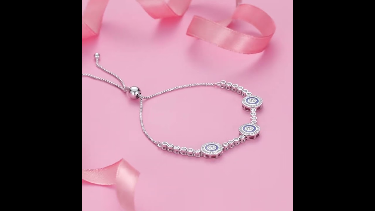 Bamoer genuíno 925 prata esterlina luxo redondo azul mau olhos claro