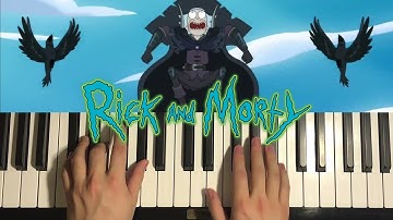 Rick and Morty Anime Opening - "Rick and Two Crows" (Piano Tutorial Lesson)