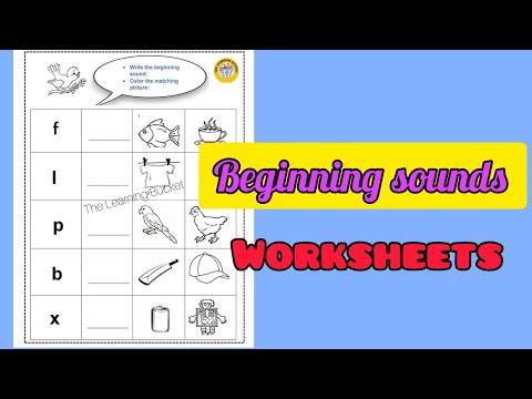 beginning sounds worksheets for kids youtube