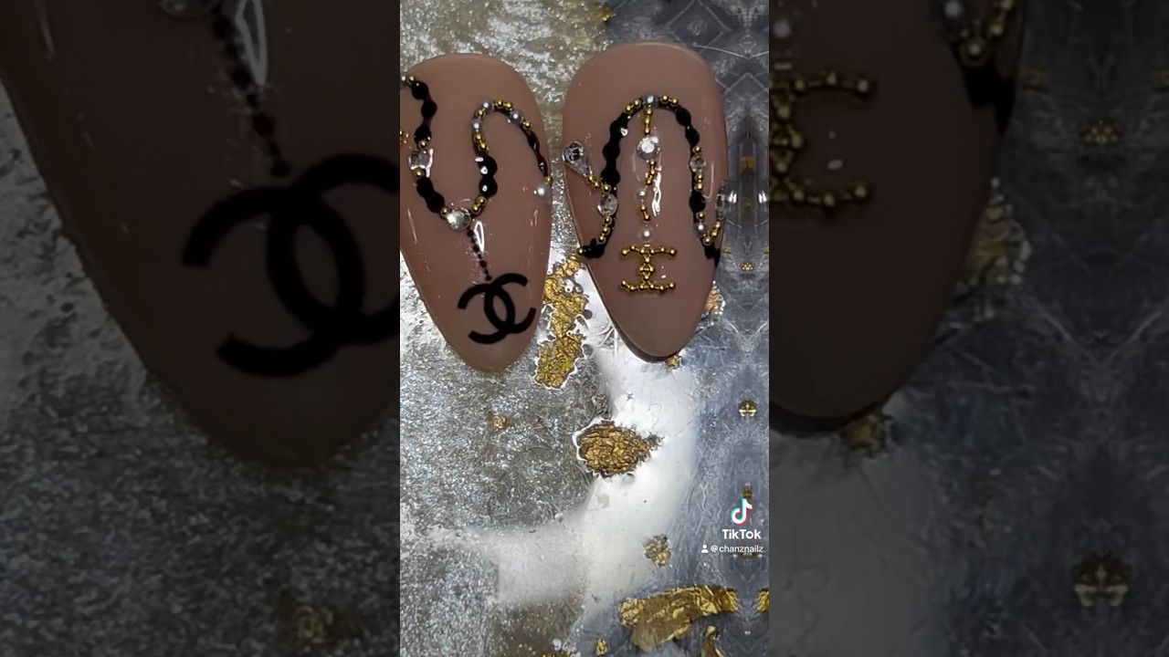 TTS Decals ‘Chanel’ Necklace Nail Art| Decal Nails 