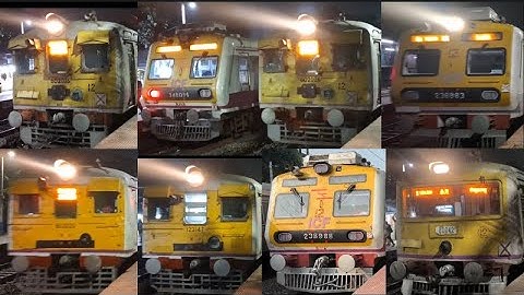 [24 in 1] Amazing multicolored different model EMU local trains at evening & night I Kolkata Trains