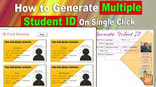 How to Generate Multiple Student ID or Employee ID | Excel VBA | Excel Application screenshot 2