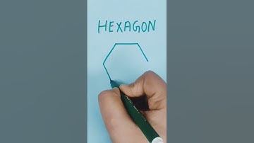 how to draw hexagon shape #drawing #shapes #math #hexagon #shortfeed #shorts