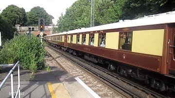 Class 67 on The Belmond Pullman passes at Denmark Hill