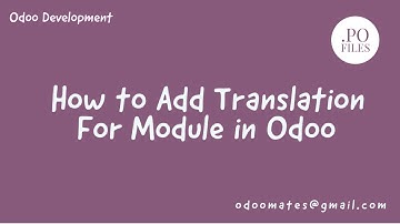 How To Add Translations For Module In Odoo