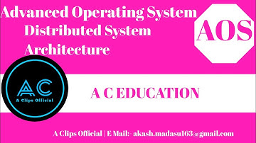 distributed system Architecture | Complete Notes |Advanced Operating System| A C EDUCATION