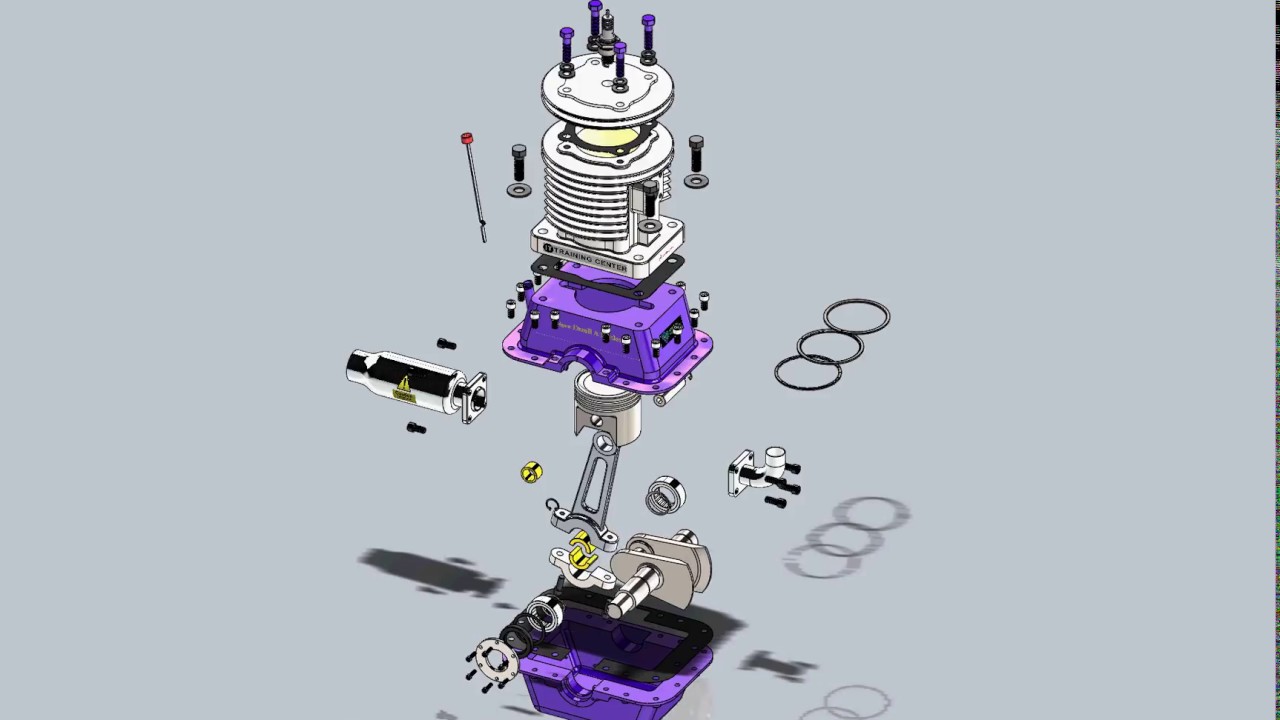 Engine Assembly Complete Render MS - YouTube