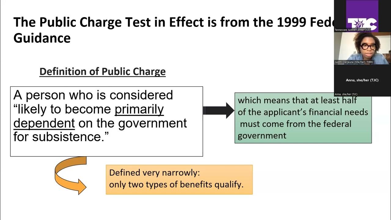 Public Charge, Protected Areas, and Safety Nets inar YouTube