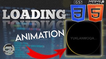LOADING ANIMATION CSS and HTML | CSS va HTMLdan foydalanib yaratilgan YUKLASH Animatsiyasi