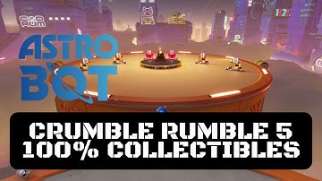Astro Bot Crumble Rumble 5 100% Collectibles Guide | (Feather Cluster) Full Completion