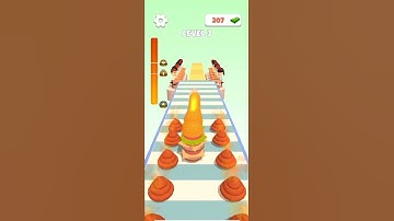 Burger Stack Runner 3D 😎 Level 3 🌍 Gameplay Walkthrough 🍧 #burger #burgerstackrunner #runner