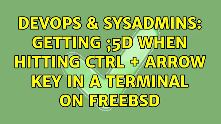 DevOps & SysAdmins: Getting ;5D when hitting ctrl + arrow key in a Terminal on FreeBSD