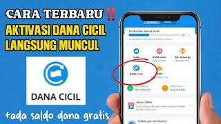 CARA AKTIVASI DANA CICIL AGAR BISA PINJAM UANG DI DANA ‼️