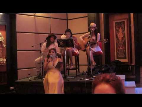 Cute Thai Girl pop group at a HISO Thai wedding , Bangkok Thailand 2014